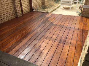Timber deck oiling