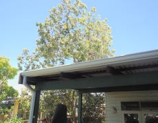 Bringing life to an old patio with a new gutter and down pipe