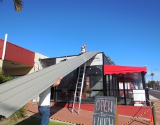 Replacing a restaurant patio roof, Inglewood, Perth